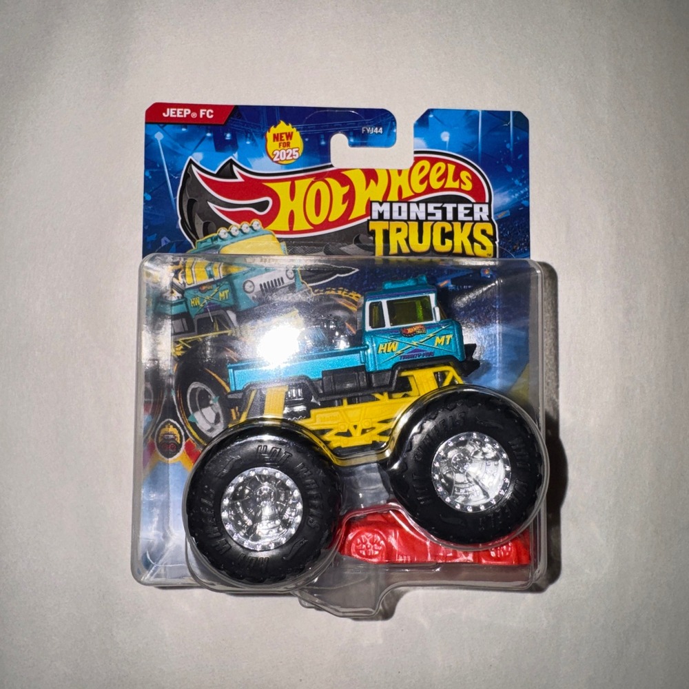 Hot Wheels Monster Trucks Jeep FC Teal Blue 1:64 Scale Diecast FYJ44 New